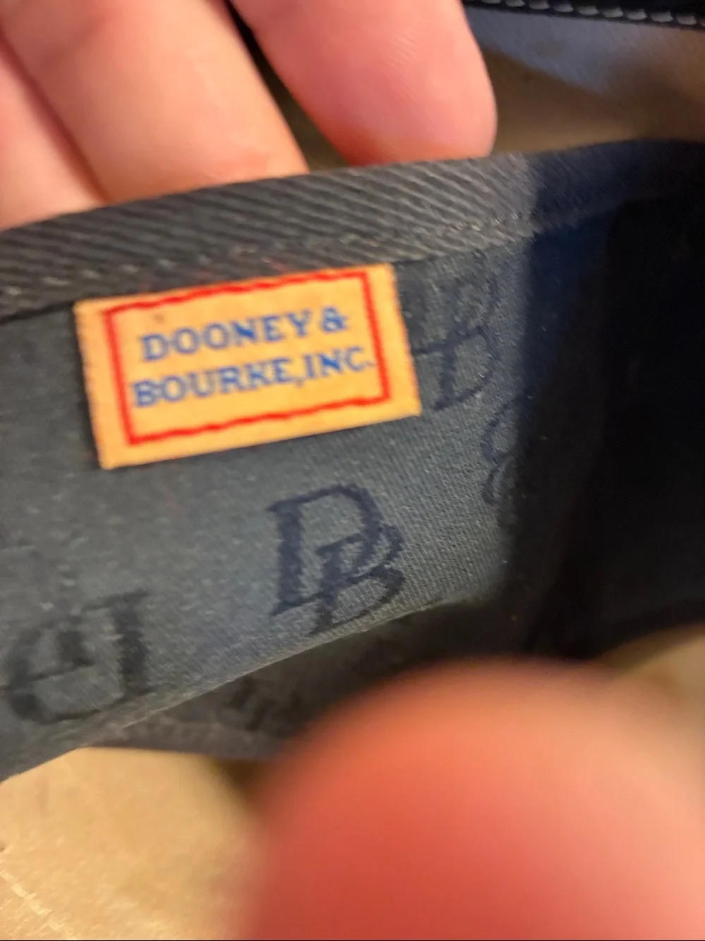 Vintage Dooney & Bourke Black  Designer Monogram Tote Bag - Satchel